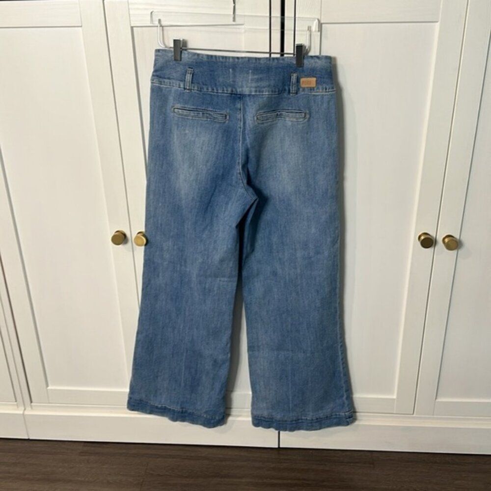 Paige Sutton Premium Denim Wide leg Jean with Curved Waistband - Picture 5 of 6